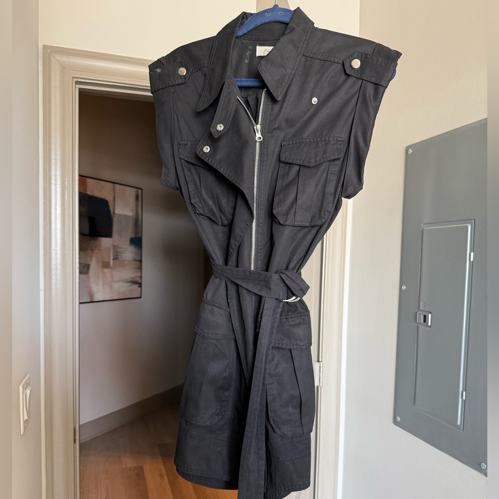 Elan Black Utility Dress